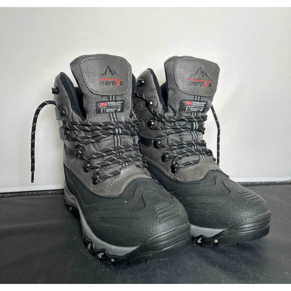 NORTIV8 Men's Snow Boots Insulated Waterproof Non-slip Winter Hiking Boots Sz. 7